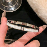 Zircon Inlaid Bracelet – Titanium Steel Daily Wear